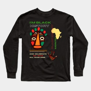 Black history month cute graphic design artwork Long Sleeve T-Shirt